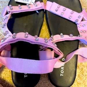 TORRID Black and lavender studded sandals
